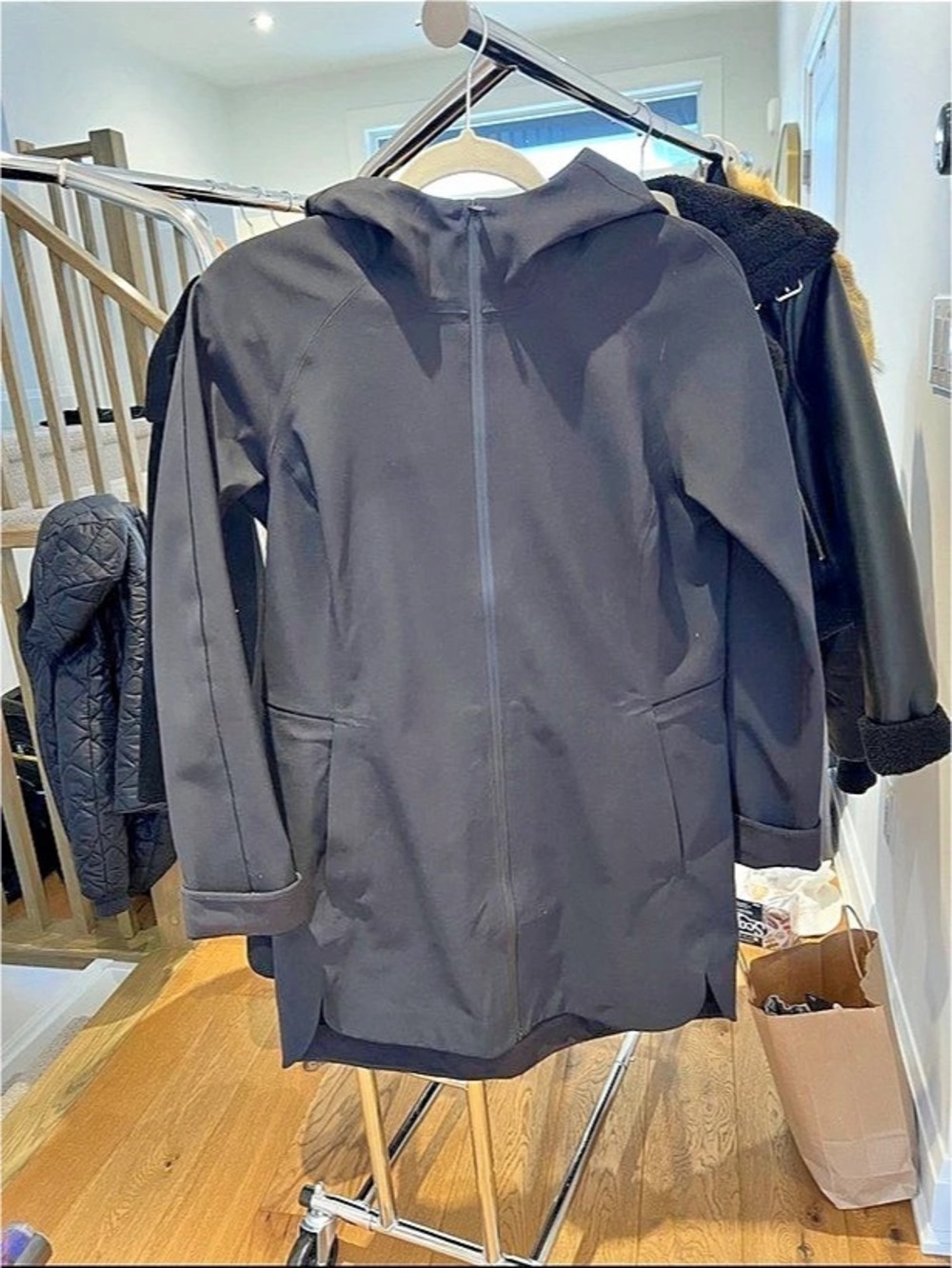 Lululemon Cross Chill Jacket Women's Black Hooded Coat